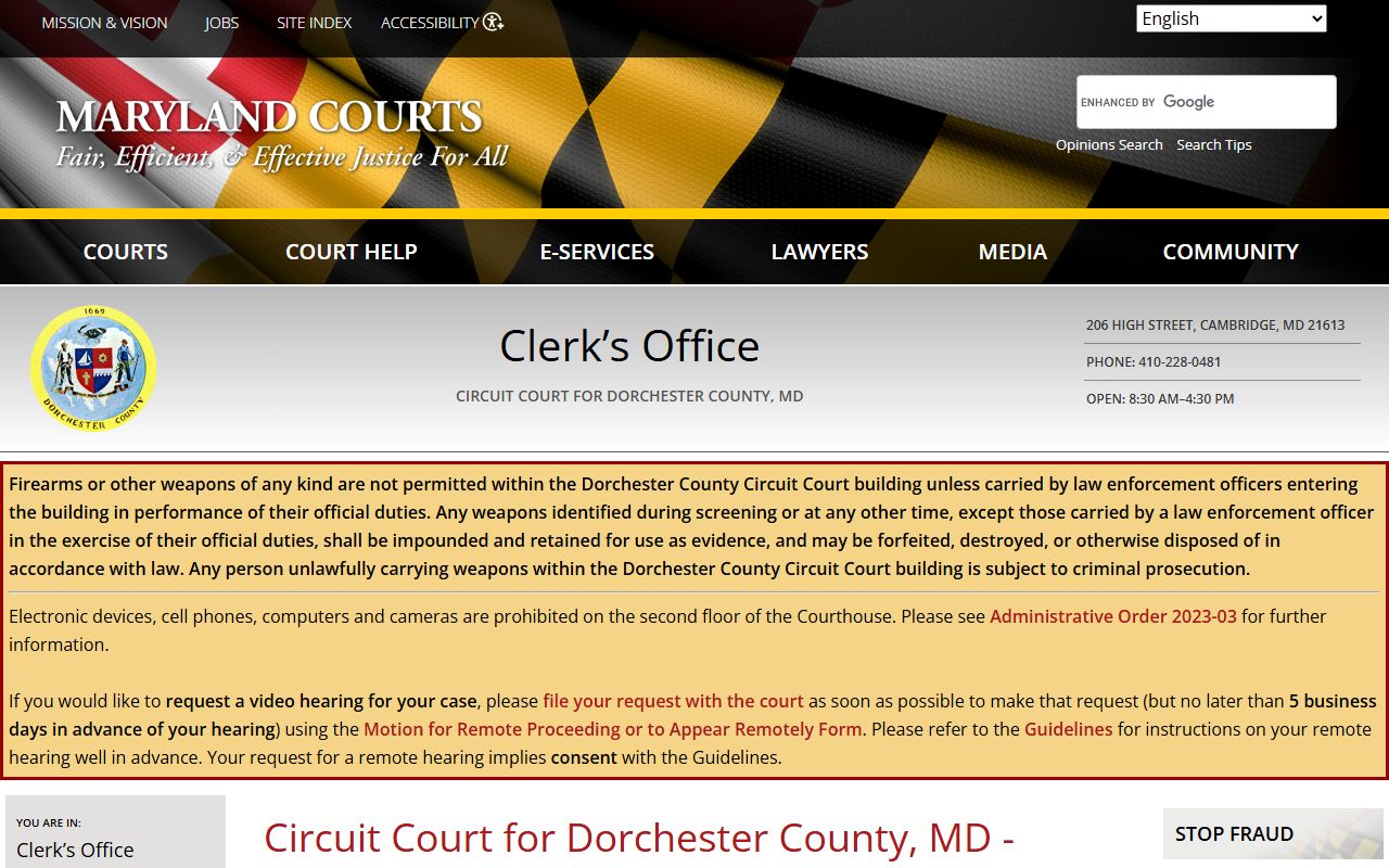 Dorchester County Circuit Court for genealogy records