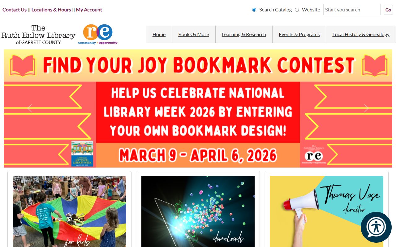 Garrett County Public Library Oakland branch for genealogy records